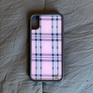 Pink plaid wildflower case